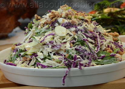 Cabbage and Walnut Apple Salad