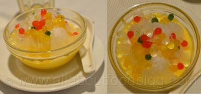 Chilled Mango Sago with Pomelo