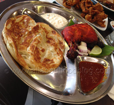 Roti Canai with Tandoori Chicken