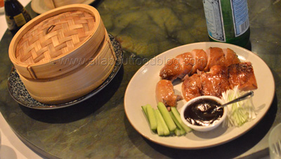 Peking duck pancakes (half – 8 pancakes) - $45