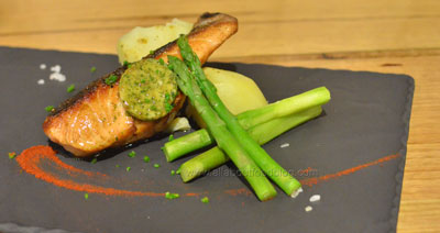 Sauteed Tasmanian Salmon with maitre d' butter with an accent of Japanese shiso - $15