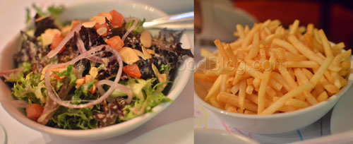 Salad and French Fries - side dishes