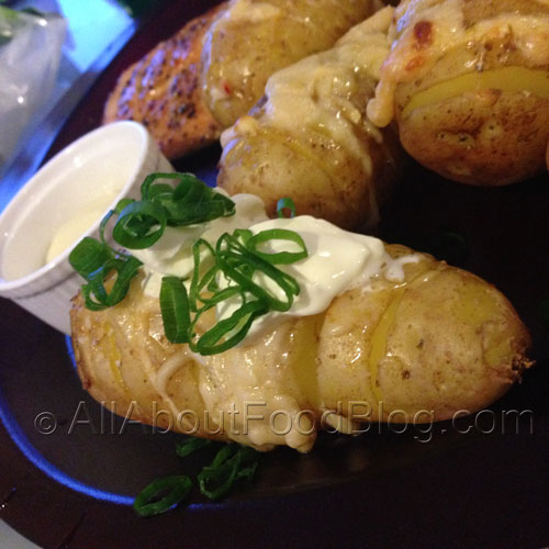 Final presentation for Baked Potatoes with Parmesan and Cheddar