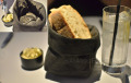 Wood fired bread, butter, black garlic salt - $3