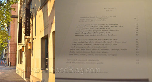 Balthazar Restaurant | Balthazar Menu