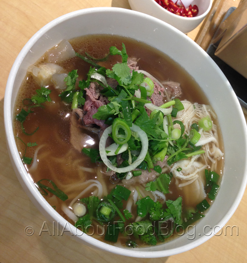 Pho topped with beef combination by An Restaurant