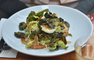 Brussel Sprouts, soft egg, Parmesan, Bacon & Anchovy – $15