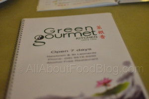 Green Gourmet Kitchen Menu