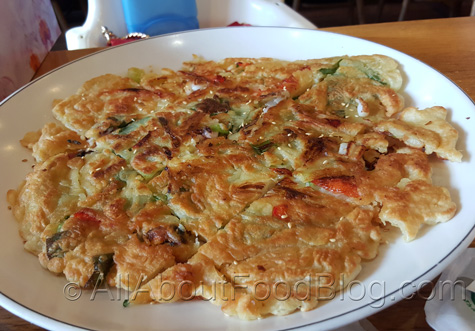 Haemul Pajeon - $15 – Seafood and green onion pancake