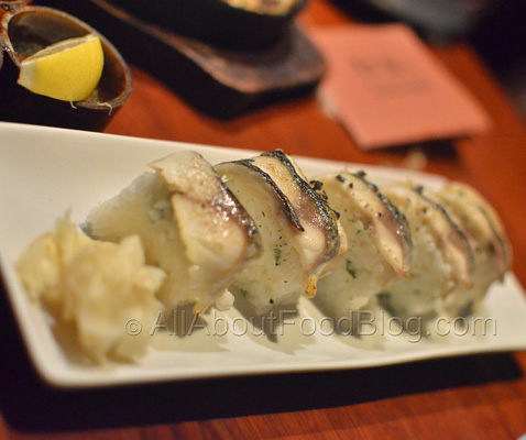 Saba Bozushi – Rp 64k – Mackerel Sushi cake